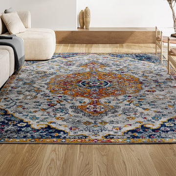 Lorena Ornate Boho Medallion Area Rug